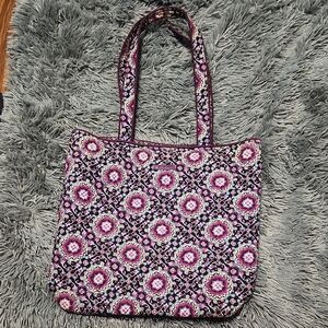 Vera Bradley Purple and Black Floral Tote